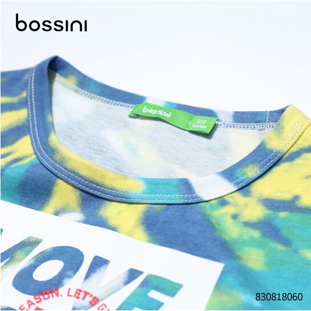 Áo thun bé trai loang màu in chữ độc đáo Bossini 830818060