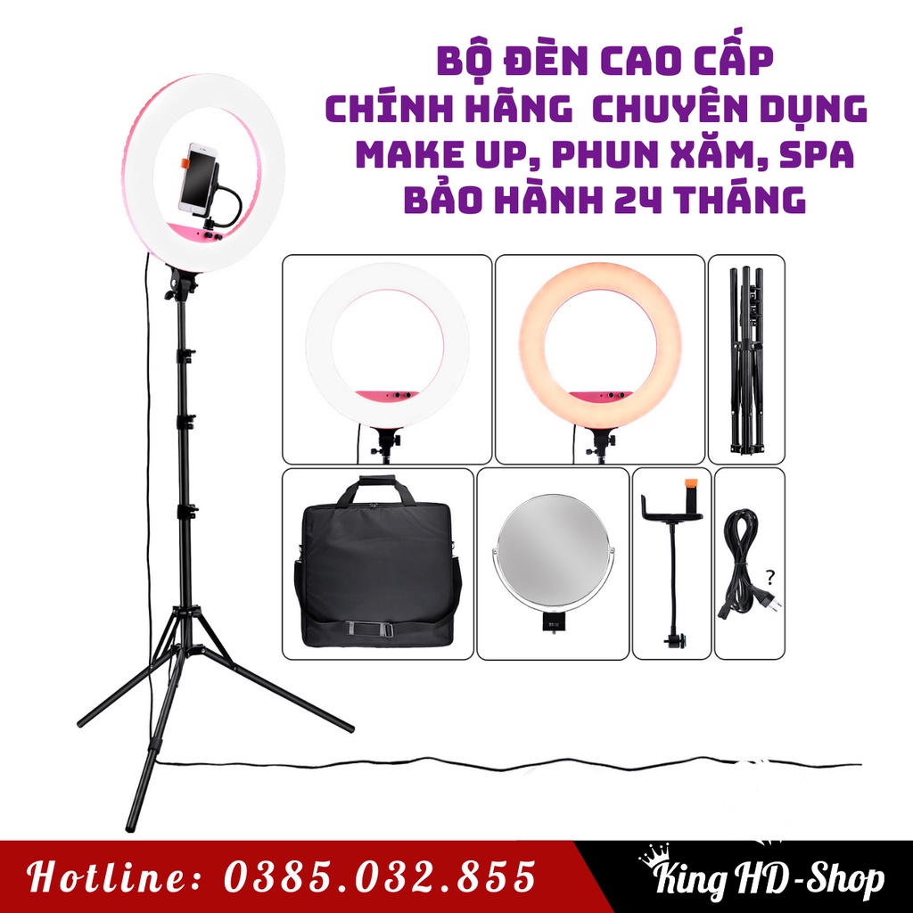 Đèn phun xăm chuyên dụng livestream, nối mi, make up, chụp ảnh chuyên nghiệp hàng cao cấp