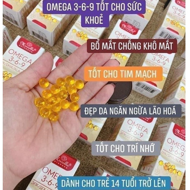 Viên Uống Omega 369 Mirrolla Nga Không Thể Thiếu Cho Cả Gia Đình Hỡ Trợ Đẹp Da Tăng Cường Trí Nhớ Bổ Mắt Tốt Tim Mạch | BigBuy360 - bigbuy360.vn