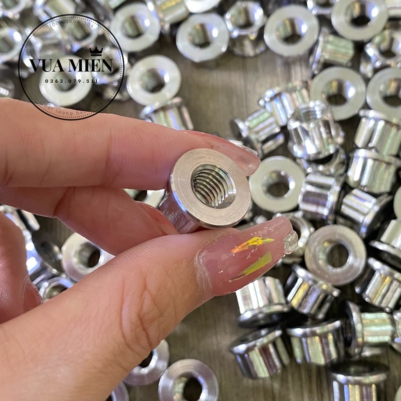 Tán 8li đầu hở inox 304 cho các dòng xe