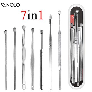 Bộ Lấy Ráy Tai 7 Món Model RT7M Chất Liệu Inox 201 Chống Gỉ Chống Hoen Ố Có Hộp Đựng Bằng Nhựa