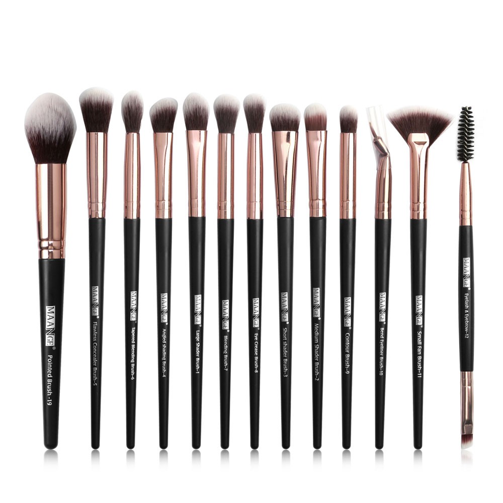 MAGEFY 13 PCS/Set Makeup Brushes Set  Cọ trang điểm đánh phấn mắt chất lượng cao，Cọ Trang Điểm Lông Siêu Mềm Thiết Kế Nhỏ Gọn Dùng Đánh Phấn Mắt