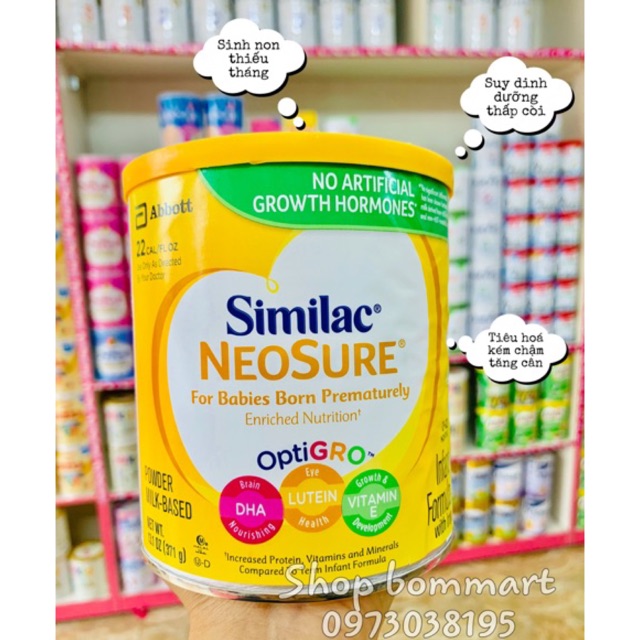 Similac neosure dành cho bé sinh non, nhẹ cân chậm tăng cân hộp 371g