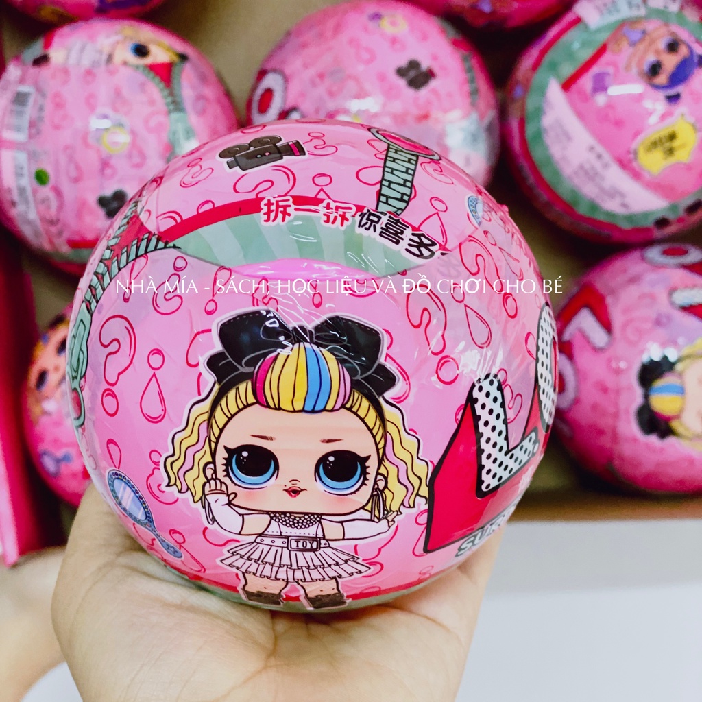 Trứng búp bê LOL Surprise, đồ chơi bé gái búp bê LOL kèm phụ kiện quần áo giày dép và sticker