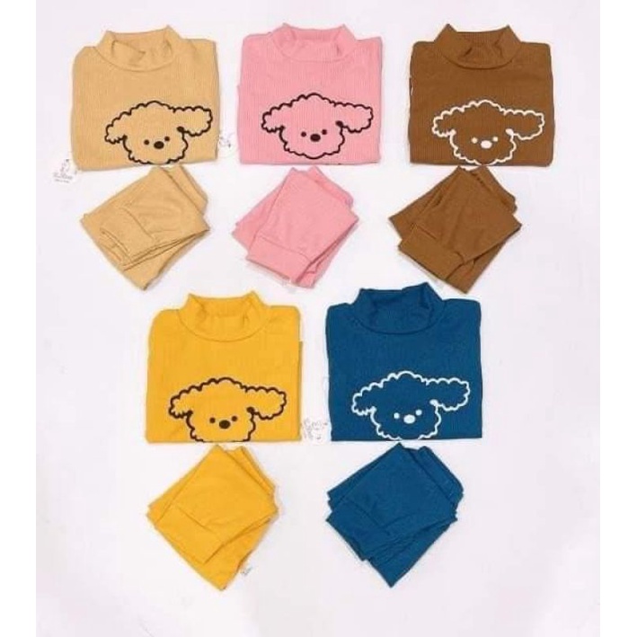 (Size 7-17kg) Bộ thun tăm/thun gân dài tay ,cổ 3 phân cho bé trai và bé gái