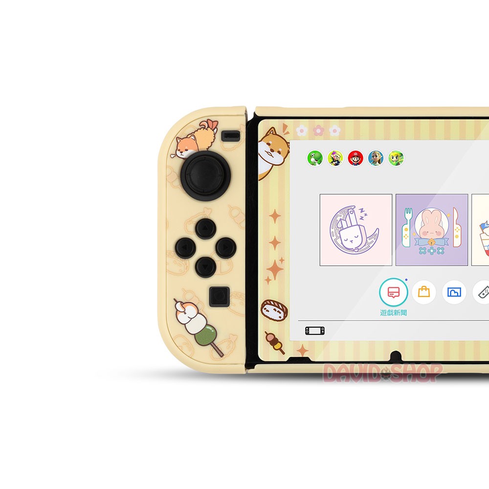 Ốp lưng + case Joy-Con cứng cao cấp chủ đề Cún Shiba Inu hãng Geekshare cho Nintendo Switch