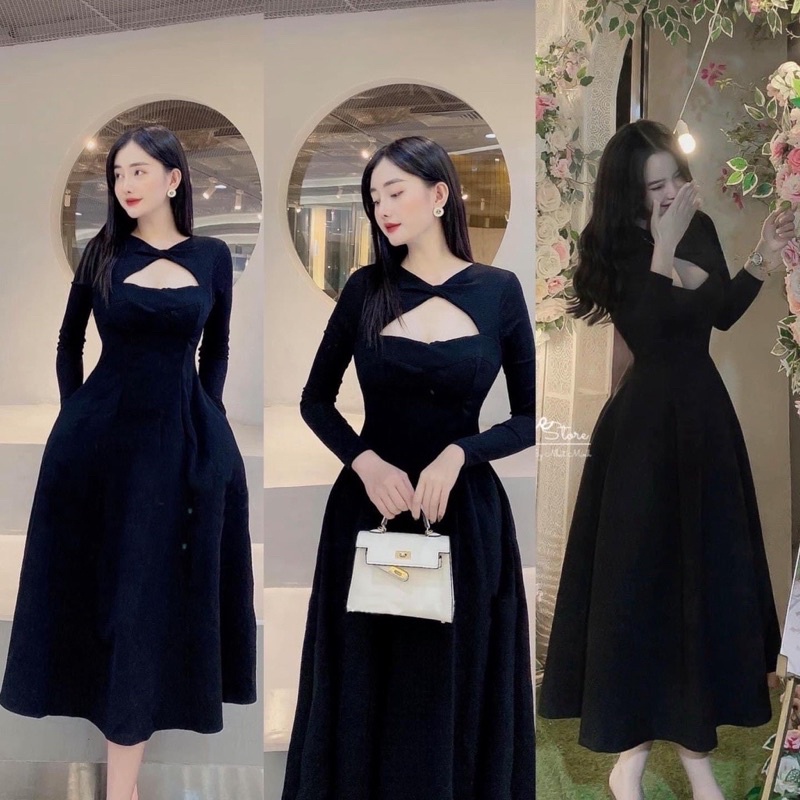 VÁY DÀI KHOÉT NGỰC BIGSIZE KÈM ẢNH THẬT