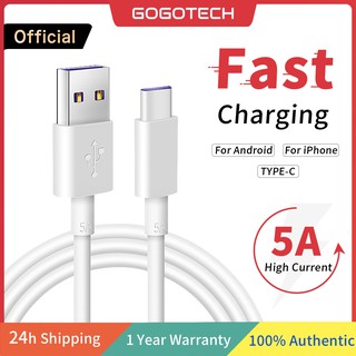 Cáp Sạc Gogocase Cổng Micro USB Type C Cho iPhone Samsung Huawei