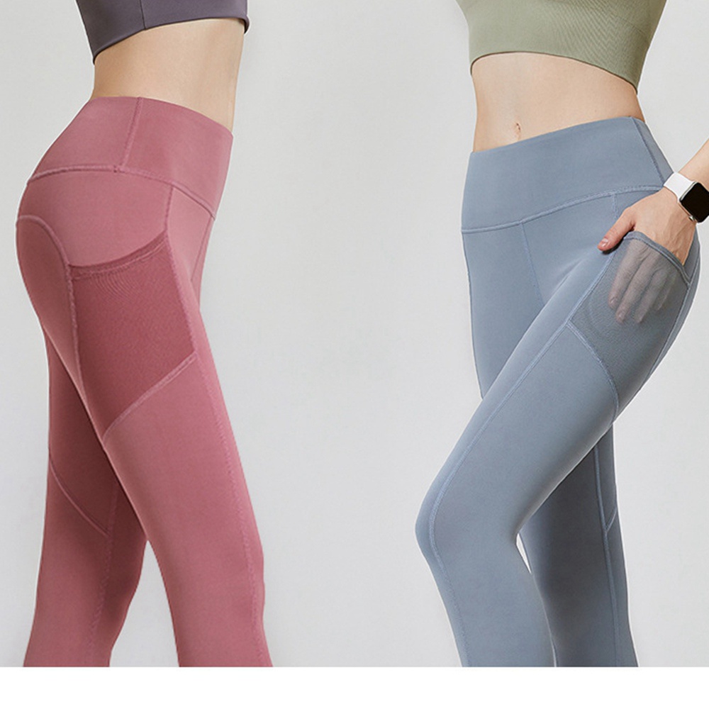 Quần Legging Thể Thao Lưng Cao 3D Có Túi Nâng Ngực Cho Nữ