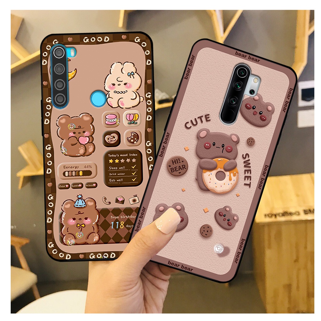 Ốp lưng Xiaomi Redmi Note 8 / Note 8 Pro in hình gấu bear dễ thương, bền đẹp
