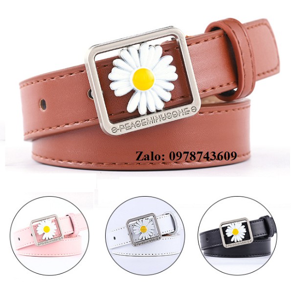 Thắt lưng nữ hoa cúc vuông