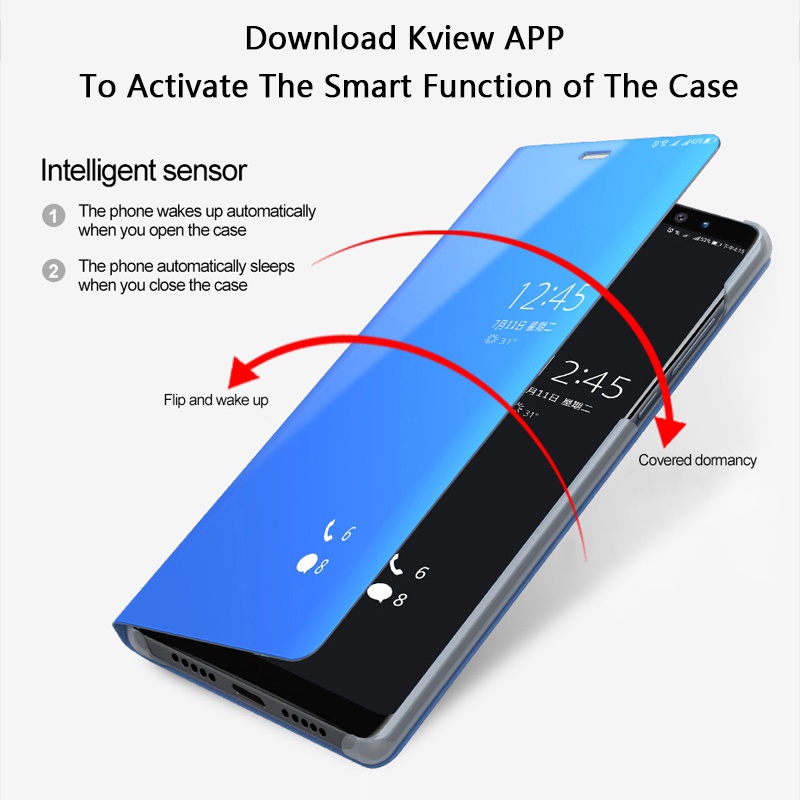 Ốp điện thoại trong suốt thông minh sang trọng bảo vệ màn hình thích hợp cho Samsung Galaxy S20 S21 Plus Ultra 5G