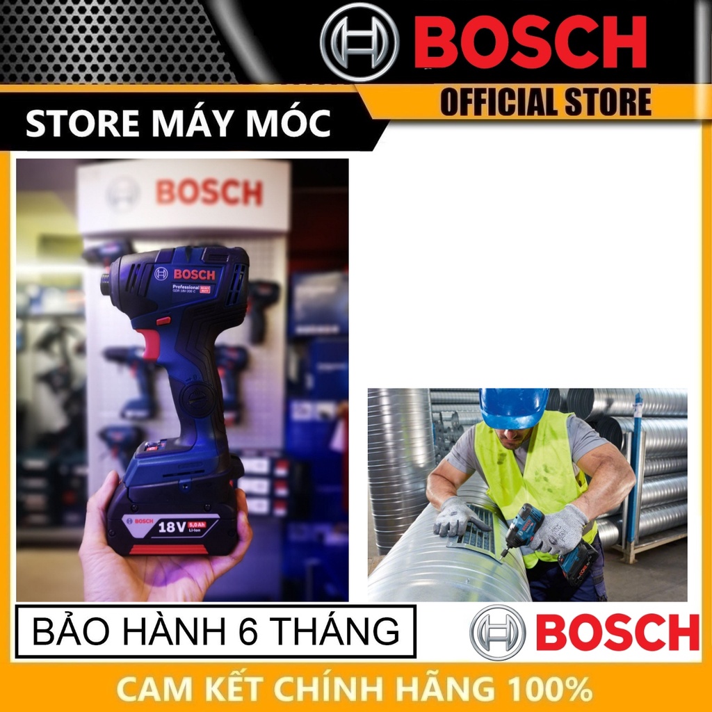 MÁY VẶN ỐC VÍT DÙNG PIN 18V (200NM) BOSCH GDR 18V-200C-HÀNG CHÍNH HÃNG