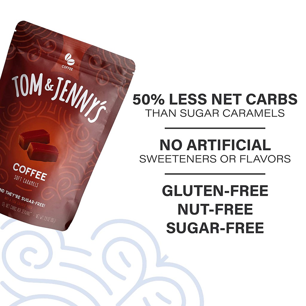 [TOM &amp; JENNY'S - Keto Coffee Candy] Kẹo sugar free, keto, low carb TOM &amp; JENNY'S