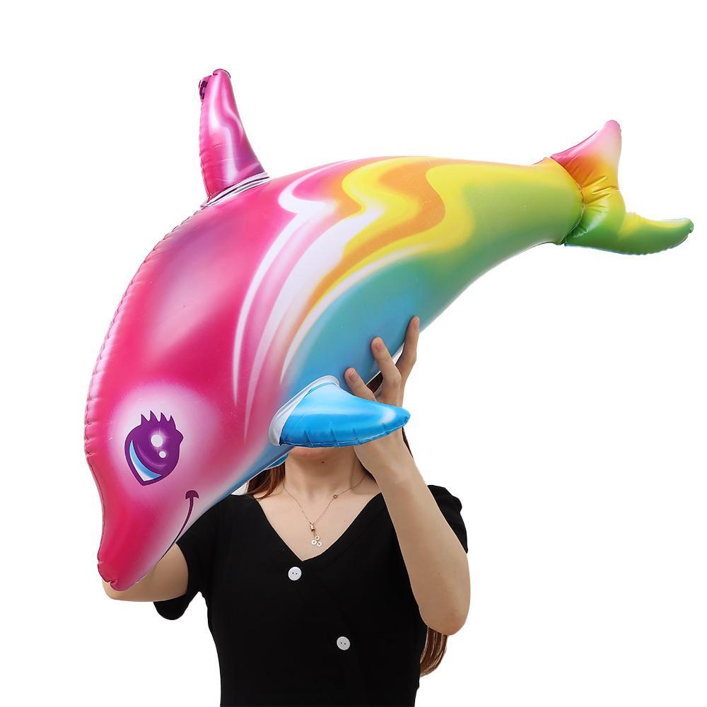 Cá Heo Trang Trí Bể Bơi / Bãi Biển Kích Thước 33inch Màu Sắc Cầu Vồng