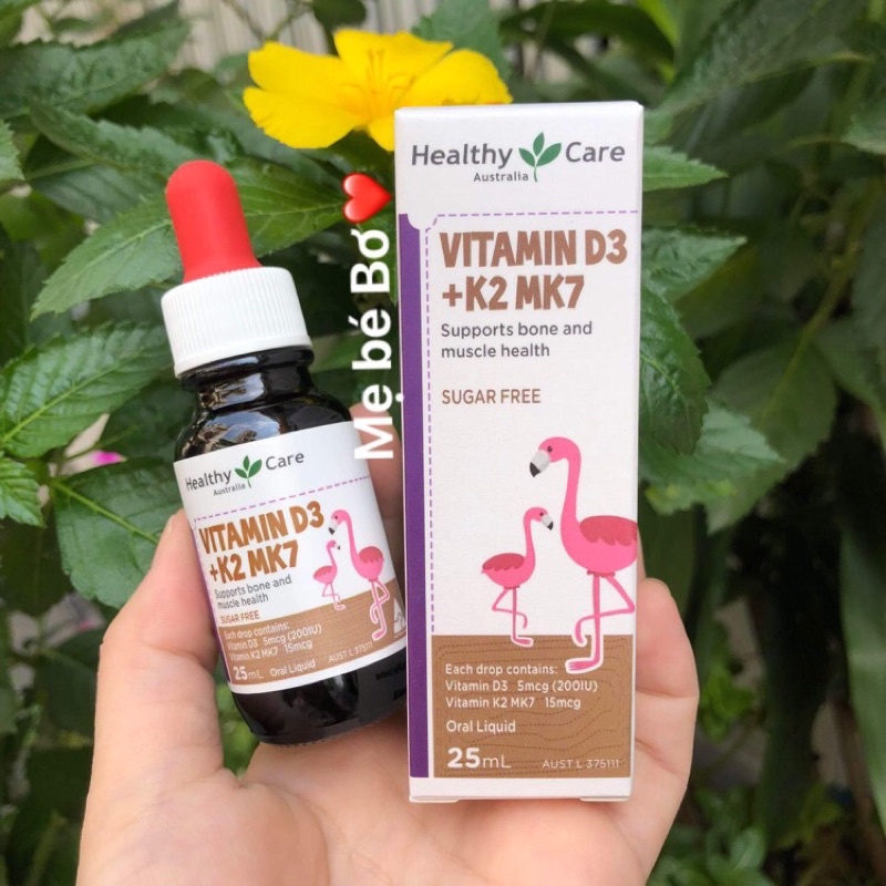 Vitamin D3+K2 Mk7 Healthy Care Úc 25ml