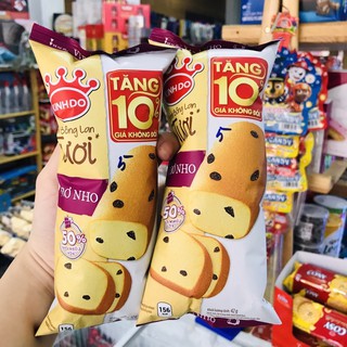 Lốc 10 Bánh bông lan tươi vị bơ nho KINH ĐÔ 42 gram x 10 cái