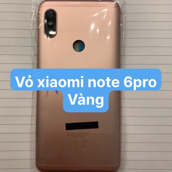 Bộ Vỏ Xiaomi Note 6 Pro (gồm lưng,sườn,phím ,kính camera)
