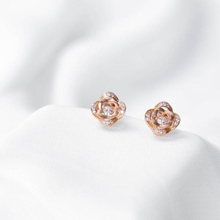 Bông tai vàng hồng doji 14k 0819e-nal631
