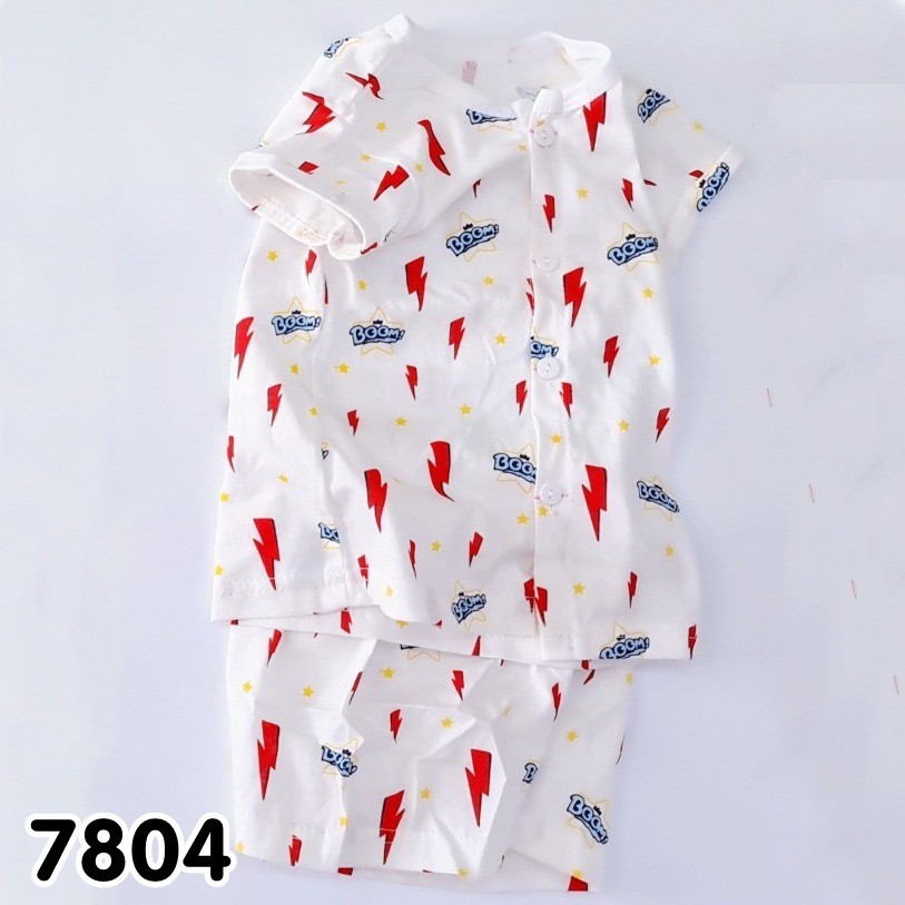 BỘ NGẮN TAY CÀI NÚT GIỮA NHIỀU HỌA TIẾT CHO BÉ TỪ 6KG- 19KG