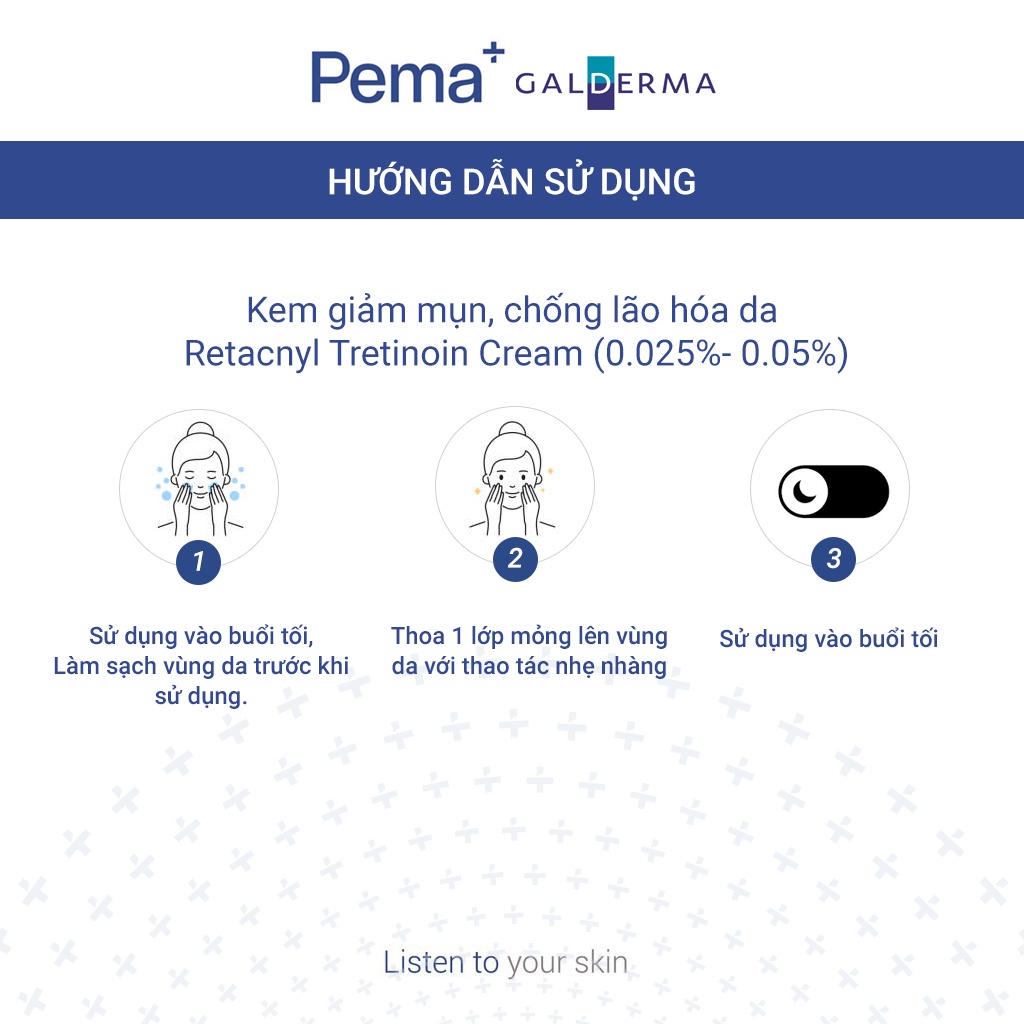 Kem Giảm Mụn, Chống Lão Hóa Da Retacnyl Tretinoin Cream (0.025%- 0.05%) 30g - BS Nguyễn Đình Trung