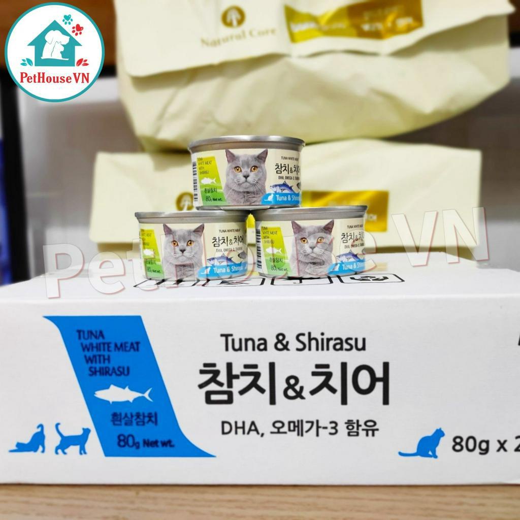 Thùng 24 Lon Pate MEOWOW Mix Đủ 6 Vị Cá Ngừ Trắng Nguyên Miếng Dành Cho Mèo Nhập Khẩu Hàn Quốc