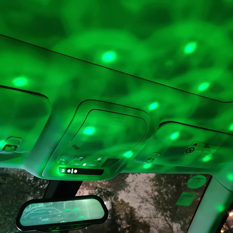 Portable Mini Car Roof Star Night Light/Romantic Atmosphere Galaxy Star Projector Lamp/USB RGB LED Stage Lights for Car Bar Club