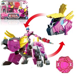 Đồ chơi Miniforce mô hình khủng long Trix và siêu nhân Lucy đồ chơi Biệt đội siêu nhân nhí