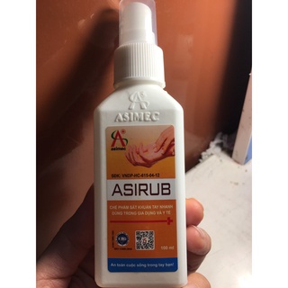 Dung dịch Sát Khuẩn tay nhanh Asirub dạng xịt lọ 100 ml