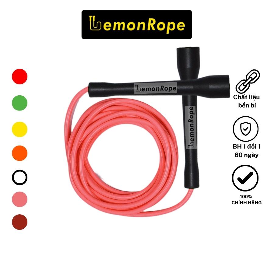 LemonRope Speed - Dây nhảy tốc độ - Dây nhảy thể thao - Chất liệu PVC Vinyl cao cấp, Siêu bền, Chống rối - Màu Đen Hồng