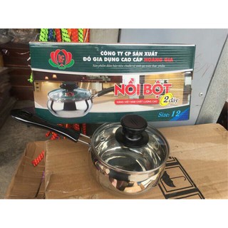 Nồi bột 2 đáy inox hoàng gia 12cm