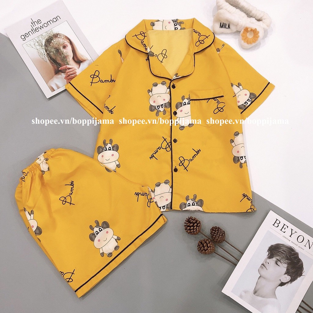 Bộ Ngủ Cộc Tay Nữ, Set Đồ Bộ Pijama Mặc Nhà Chuẩn Kate Loại 1 | BigBuy360 - bigbuy360.vn