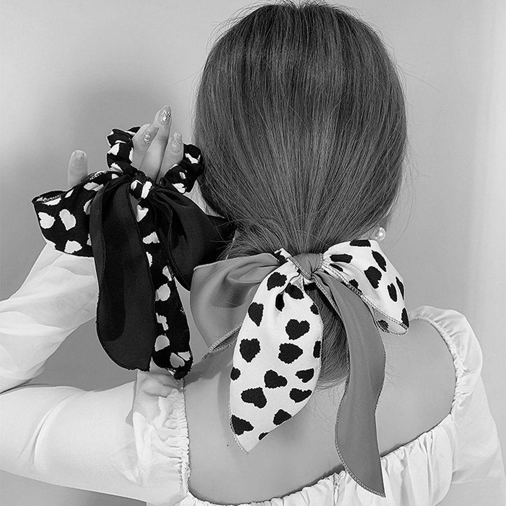 Dây Cột Tóc Ruy Băng Co Giãn Đính Nơ Xinh Xắn WMES15H