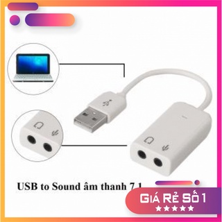 Dây chuyển USB sang âm thanh 3D 7.1 bảo hành 3 tháng