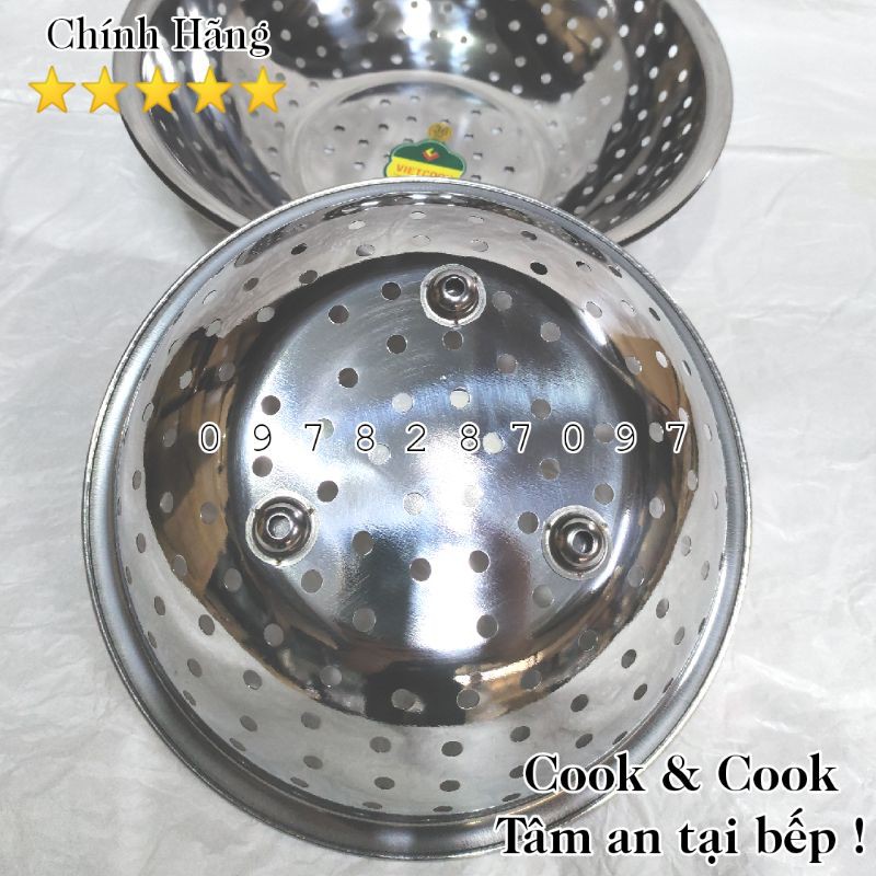 [CHÍNH HÃNG] Rổ inox Vietcook size 54, 56, 58, 60, 62 cm không rỉ cao cấp