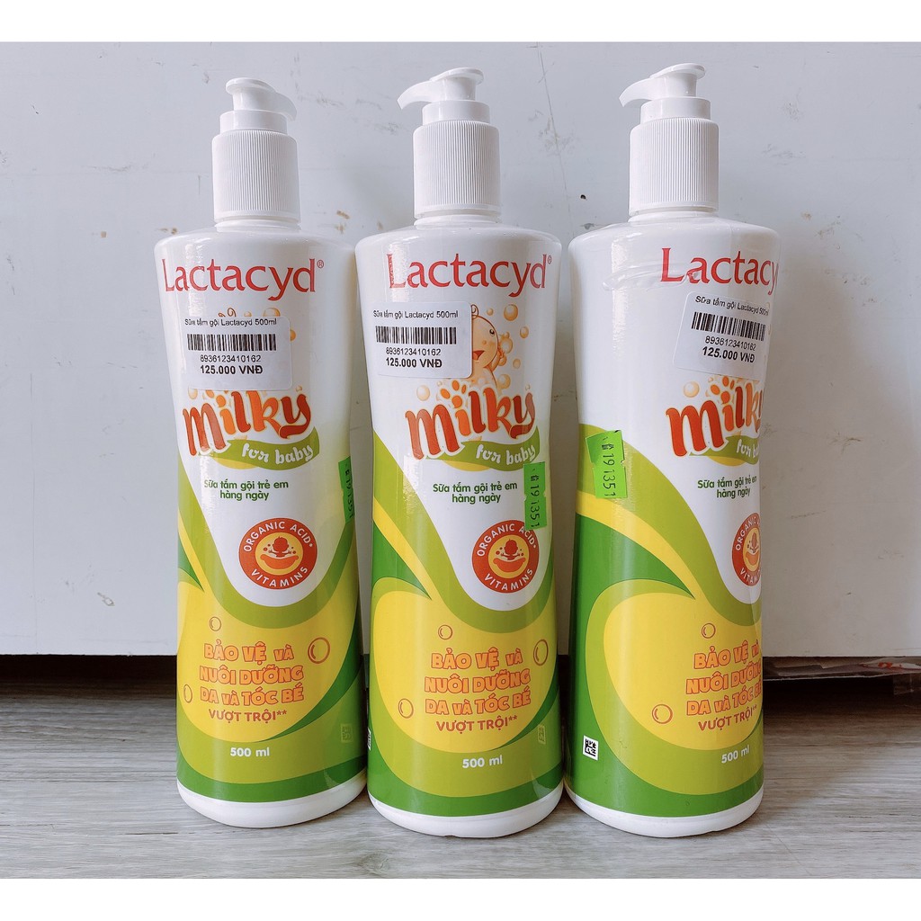 Sữa tắm gội Lactacyd Milky _Chai 500 ml
