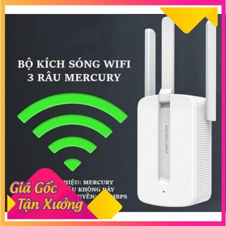 Bộ kích sóng wifi 3 râu Mercury wireless 300Mbps cục phát cực mạnh