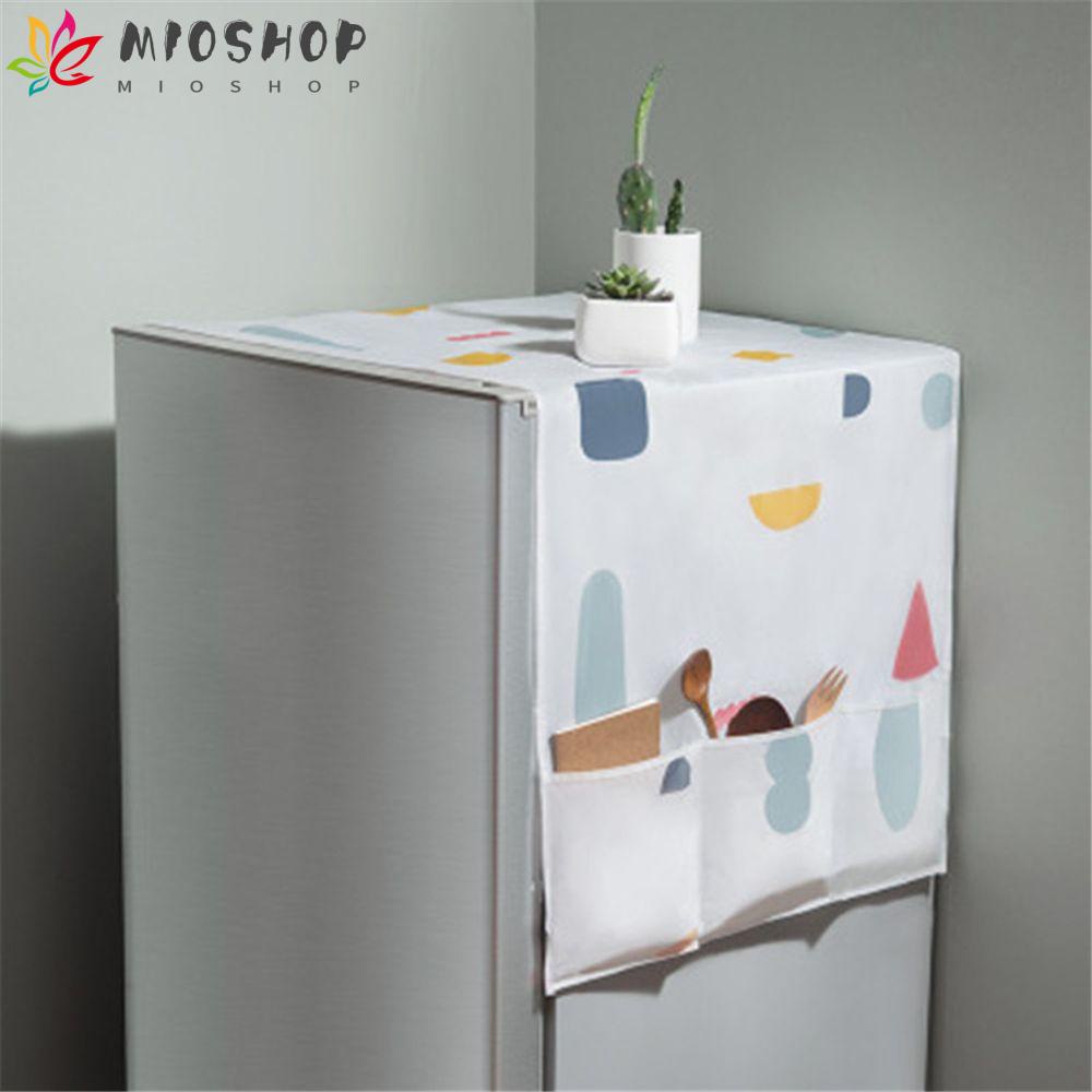 Tấm Phủ Tủ Lạnh Bằng Peva Chống Bụi Chống Thấm Nước In Họa Tiết Hoa Có Túi Đựng Đồ Tiện Dụng Cho Nhà Bếp Ốp