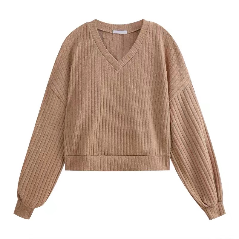 Áo len tay dài thời trang dành cho nữ loose short sweater dáng ngắn croptop len form rộng áol len áo gile len gân tay dài Áo dệt kim cardigan | BigBuy360 - bigbuy360.vn