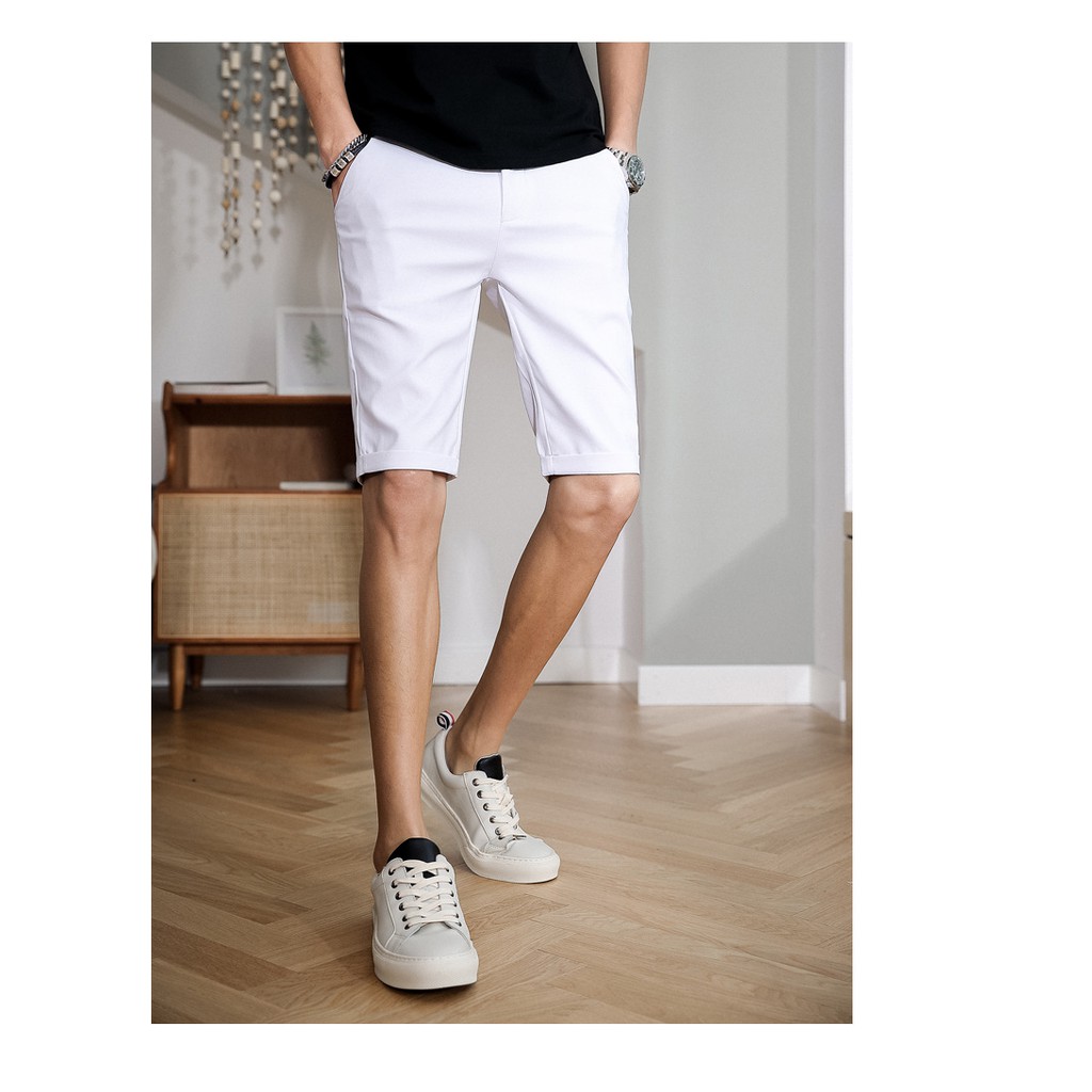 Quần lửng nam 💕FREESHIP💕 Quần Short Kaki Nam cao cấp màu trắng và đen | BigBuy360 - bigbuy360.vn