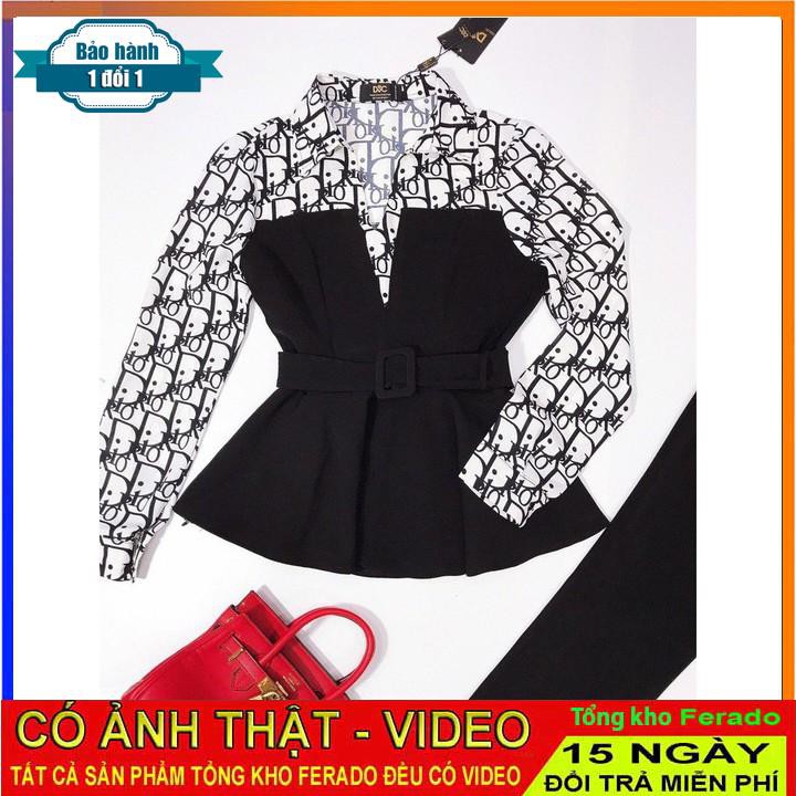 [ xả kho ] MiD Set bộ sành điệu họa tiết chữ S1218 Mie Design kèm ảnh thật