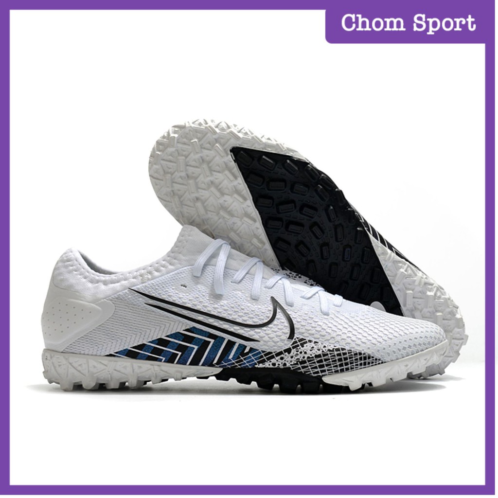 Giày Đá Bóng 𝗧𝗙 𝗠𝗲𝗿𝗰𝘂𝗿𝗶𝗮𝗹 𝗩𝗮𝗽𝗼𝗿 Trắng Đen Đã Khâu