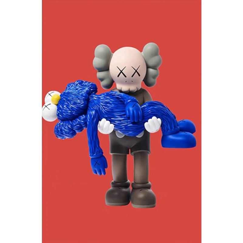 Tranh Canvas tràn viền treo tường phòng khách, tranh hiện đại, tranh Kaws Toy màu sắc MÃ KAWS 92-102