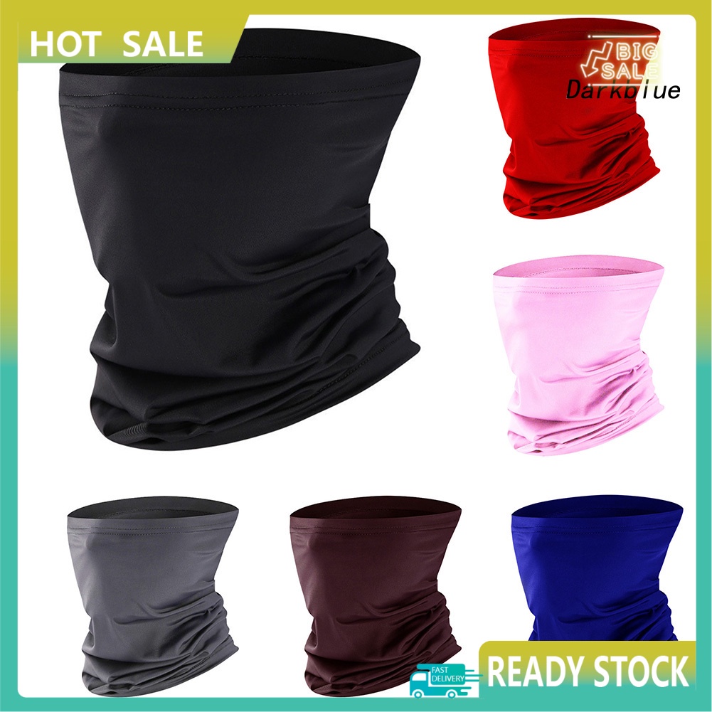 Khẩu Trang Che Cổ Chống Tia Uv / Bụi Bẩn Màu Trơn Thoáng Khí Cho Nam Và Nữ