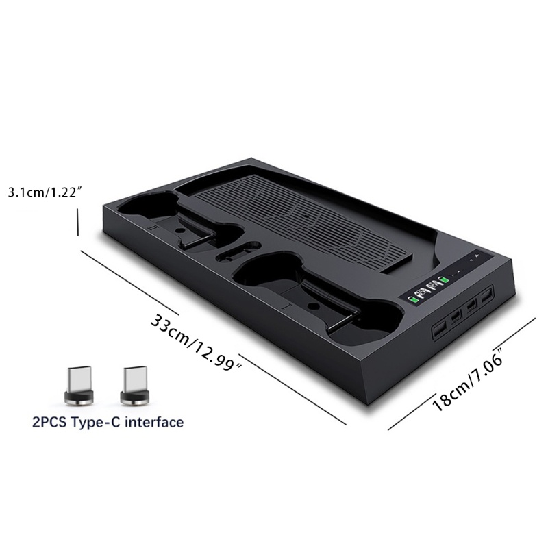 Bộ Đế Sạc Đứng Kép Tản Nhiệt Kèm Quạt Tản Nhiệt Cho PS 5
