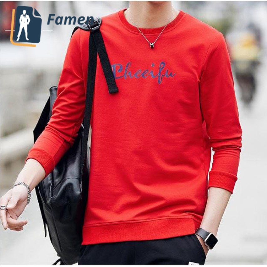 Áo Thun Nam Dài Tay Hè Phom Rộng Có Chữ CheeiBu 5 màu tại shop Famen | BigBuy360 - bigbuy360.vn