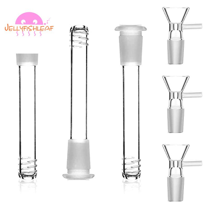 Bộ 3 Ống Thủy Tinh Trong Suốt 14mm Kèm 3 Phễu Thủy Tinh (5.2 Inch)