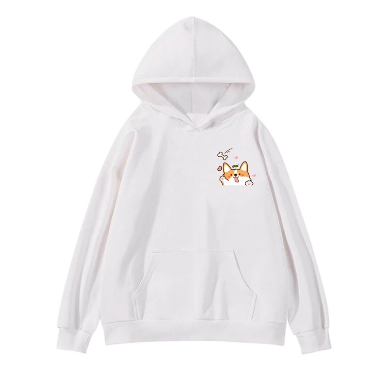ÁO HOODIE NỈ BÔNG CUTE CORGI | BigBuy360 - bigbuy360.vn