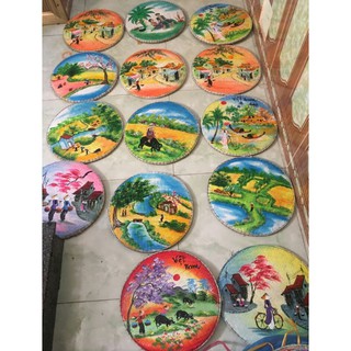 Bộ 5 tranh mẹt phong cảnh hoặc tranh đông hồ