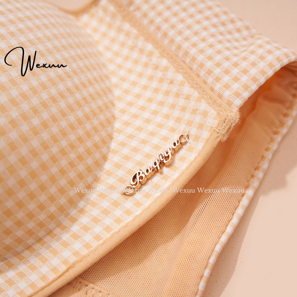 Áo ngực nữ kẻ caro Wexuu Design đệm mỏng vừa không gọng nâng ngực gợi cảm có lỗ thoáng khí - AV12